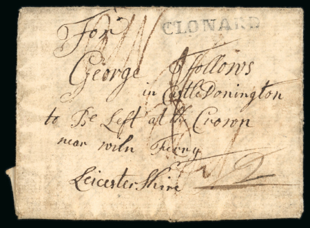 Stamp of Ireland » Postal History (Arranged alphabetically by County) Meath - Clonard: 1761 (24.1) Folded entire sent from