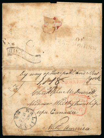 Stamp of Ireland » Postal History (Arranged alphabetically by County) Meath - Ashbourne: 1836 (29.7) Folded entire sent from