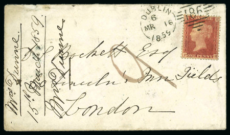 Stamp of Ireland » Postal History (Arranged alphabetically by County) Meath - Linear Receivers: 1851-1858 Attractive group
