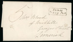 Stamp of Ireland » Postal History (Arranged alphabetically by County) Clare - Ennis: 1836 (14.2) Folded entire from Clondaged