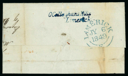 Stamp of Ireland » Postal History (Arranged alphabetically by County) Clare - Linear & Italic Receivers: 1849-1856 Attractive