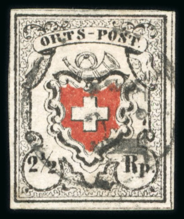 Stamp of Switzerland / Schweiz » Orts-Post und Poste Locale 1850, Orts-Post mit Kreuzeinfassung, Type 24, mit Plattenfehler