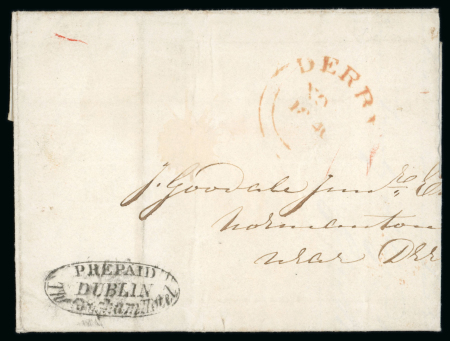 Stamp of Ireland » Postal History (Arranged alphabetically by County) Dublin City - Gresham Hotel: 1840 Folded entire from