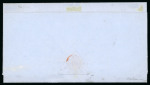 Stamp of Mauritius » 1859 Dardenne Issue (SG 41-44) 1859, Dardenne 2d. pale blue horizontal pair on letter to France