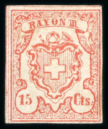 Stamp of Switzerland / Schweiz » Rayonmarken » Rayon III, kleine Ziffer (Cts.) 1852, Rayon III kleine Wertziffern Centimes, ungebraucht