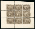Stamp of Switzerland / Schweiz » Hotelpost Hotelpost, « Hotel du Mont Prosa, St. Gothard » im Kleinbogen von 9 Marken