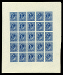 Stamp of Great Britain » King Edward VII » 1902-10 De La Rue Issues 1902 KEVII 1d blue ECKERLIN PLATE PROOF ESSAYS printed