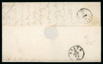 Stamp of Switzerland / Schweiz » Sitzende Helvetia Ungezähnt » 1857-62 Berner Druck, Dickes Papier 1862, 5 Rp. braun, 4. Berner Druckperiode, 2 Einzelmarken auf Brief