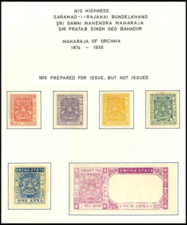 Stamp of Indian States » Orchha 1874-1948 An excellent Orchha collection for the beginner