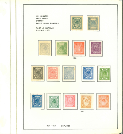 Stamp of Indian States » Barwani 1917-1938 Barwani a strong collection of stamps, blocks