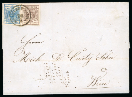 Stamp of Romania » Austrian Levant Post Offices 1856 Crimean War, Austrian occupation in Wallachia (Craiova), Krajova FPO cover to Vienna