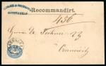 Stamp of Romania » Austrian Levant Post Offices ~1865 Austrian Consular Post in Romania, registered cover sent from Botosani to Czernowitz