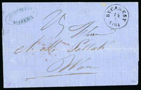Stamp of Romania » Austrian Levant Post Offices 1862 Austrian Consular Post in Romania (Wallachia, Levant),  'BUCAREST / Früh' cds on cover