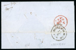 Stamp of Romania » Austrian Levant Post Offices 1862/1866 Group of 3 entire letters sent from Galati to Vienna, bearing different postage due rates