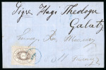 Stamp of Romania » Austrian Levant Post Offices » D.D.S.G. Post Offices ~1868 DDSG 10k lilac perf. 9½ on cover from Sistov to Galati