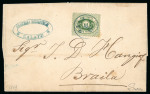 Stamp of Romania » Austrian Levant Post Offices » D.D.S.G. Post Offices 1869 DDSG 10k green, perf. 9½, on cover from Galati to Braila, "clandestine" mail