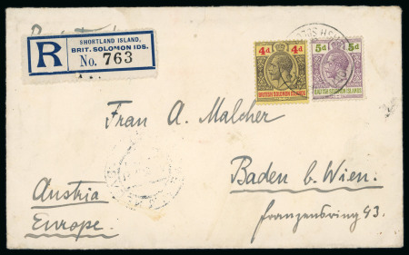 Stamp of British Solomon Islands British Solomon Islands 1929-30 2 registered covers