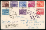 Stamp of Romania » Later Issues 1940-1947 Group of 5 covers/souvenirs with complete sets