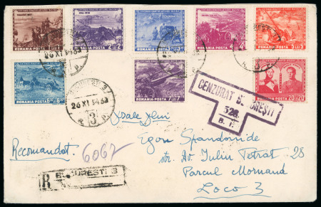 Stamp of Romania » Later Issues 1940-1947 Group of 5 covers/souvenirs with complete sets