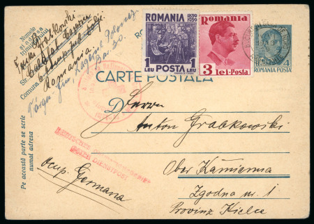 Stamp of Romania » Later Issues 1940 Polish refugee mail to France and Germany