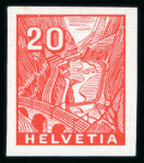 Stamp of Switzerland / Schweiz » Schweiz ab 1907 1934, Landschaftsbilder Satz 3 bis 30 Rp. ungezähnt