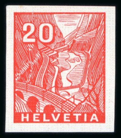 Stamp of Switzerland / Schweiz » Schweiz ab 1907 1934, Landschaftsbilder Satz 3 bis 30 Rp. ungezähnt