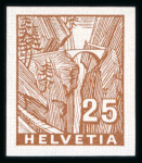 Stamp of Switzerland / Schweiz » Schweiz ab 1907 1934, Landschaftsbilder Satz 3 bis 30 Rp. ungezähnt