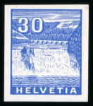 Stamp of Switzerland / Schweiz » Schweiz ab 1907 1934, Landschaftsbilder Satz 3 bis 30 Rp. ungezähnt