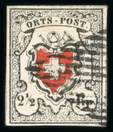 Stamp of Switzerland / Schweiz » Orts-Post und Poste Locale 1850, Orts-Post mit Kreuzeinfassung, Type 2, farbfrisch