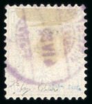 Stamp of Switzerland / Schweiz » Sitzende Helvetia Gezaehnt » Briefmarken 1881 Faserpapier 1882, 40 Rp. grau auf Faserpapier, zentrisch gestempelt