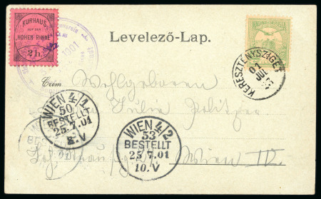 Stamp of Romania » Hotel Post 1901 Hohe Rinne (Păltiniș) Hotel Post stamp on PPC, Early Date