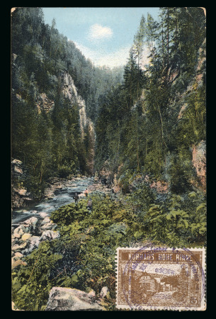 Stamp of Romania » Hotel Post 1912 Hohe Rinne (Păltiniș) Hotel Post, 3h stamp on PPC