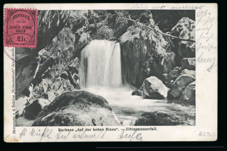 Stamp of Romania » Hotel Post 1906/1911: Hohe Rinne (Păltiniș) Hotel Post, 2 PPCs with stamps