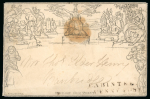 Stamp of Ireland » Postal History (Arranged alphabetically by County) Dublin County - Cabinteely: 1840 Mulready 1d envelope,