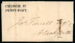 Stamp of Ireland » Postal History (Arranged alphabetically by County) Dublin County - Church Street: 1811 (8.2) Folded entire