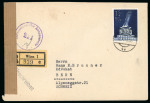 Stamp of Olympics » 1948 St. Moritz Switzerland 1948 St Moritz Organising Committee cover to Germany censored