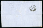 Stamp of Romania » United Principalities 1862-1864 1863 Cover fragment (front cover) and a cover franked with 30 parale blue of the 1862 United Principalities issue