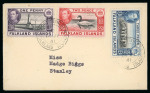 Stamp of Falkland Islands 1938-1941 4 covers used locally in the Falkland Islands