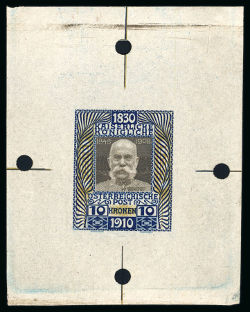Stamp of Austria » 1890-1918 Issues  Austria Österreich 1910 EINZELPROBENSERIE in Originalfarben VON KPL. 17 STÜCK