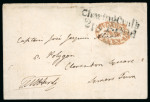 Stamp of Great Britain » Postal History 1847-49 stampless envelope to London, signed Hardy
