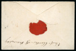 Stamp of Great Britain » Postal History 1847-49 stampless envelope to London, signed Hardy
