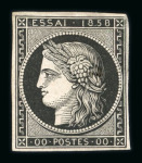 Stamp of Greece » Large Hermes Heads » 1861 Barre proofs The complete set of the four "Cérès 1858" plate-proofs including the extremely rare one in black