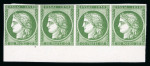 Stamp of Greece » Large Hermes Heads » 1861 Barre proofs Marginal strip of four of the green "Cérès 1858".