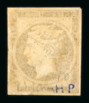 Stamp of Greece » Large Hermes Heads » 1861 Barre proofs Three 1 lepton plate-proofs with various shades - Barre proofs  (Constantinidès n° 1 ES. V).