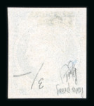 Stamp of Greece » Large Hermes Heads » 1861 Barre proofs 20 lepta plate-proof on thin paper - Barre proofs (Constantinides n° 5 ES.4). Very rare. Signed Holcombe