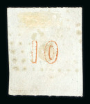 Stamp of Greece » Large Hermes Heads » 1861-62 First Athens Print - Fine prints 10 lepta First Athens printings (1861/1862) - Franked "95" of Constantinopolis (Type I). Large margins.