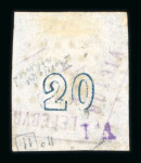 Stamp of Greece » Large Hermes Heads » 1861-62 First Athens Coarse Printing 20 lepta First Athens printings (1861/1862) - Franked (Type I) - Very deep blue - Very coarse printings.