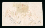 Stamp of Greece » Large Hermes Heads » 1862-67 2nd Athens print 80 lepta Consecutive Athens printings (1862-1867) - Franked "67" of Syros (Type I) - Orangé CN's.Very large margins.