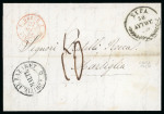 Stamp of Greece » Early Prephilatelic Period Pre-philatelic letter sent from Chania (Aug. 21st/Sept. 2rd, 1834) to Marseille (Sept.10th/22th, 1834), via Syros (Aug. 30th/Sept. 11th, 1834). Purified in Malta (Postmark of the lazaret on the front).