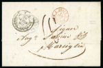 Stamp of Greece » Early Prephilatelic Period Pre-philatelic letter sent from Chania to Marseille (Aug. 31st/Sept.12th, 1843), via Syros.Purified in Malta (Postmark of the lazaret on the bAck).